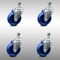 Service Caster 4 Inch SS Solid Polyurethane Wheel Swivel 3/8 Inch Threaded Stem Caster Set SCC SCC-SSTS20S414-SPUS-381615-4 - alternate 4